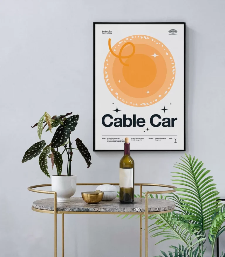 Mid-century modern Cable Car Cocktail poster