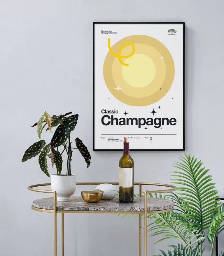 Mid-century modern Classic Champagne Cocktail poster