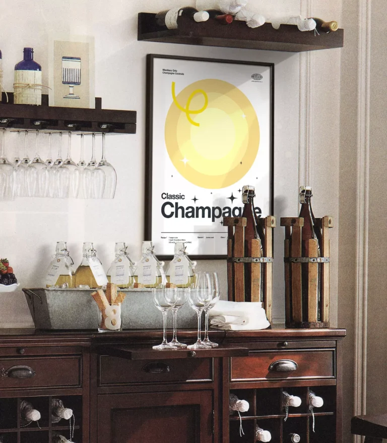 Mid-century modern Classic Champagne Cocktail poster