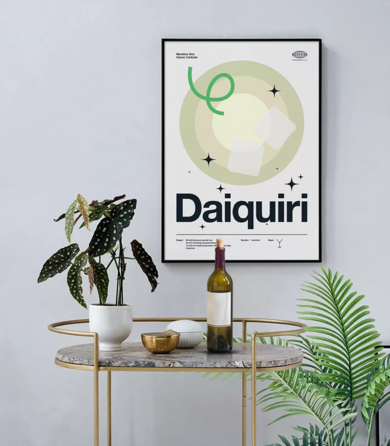 Mid-century modern Daiquiri Cocktail poster