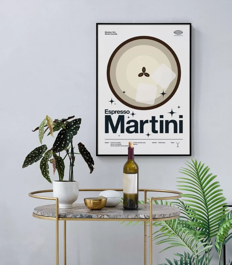 Mid-century modern Espresso Martini Cocktail poster