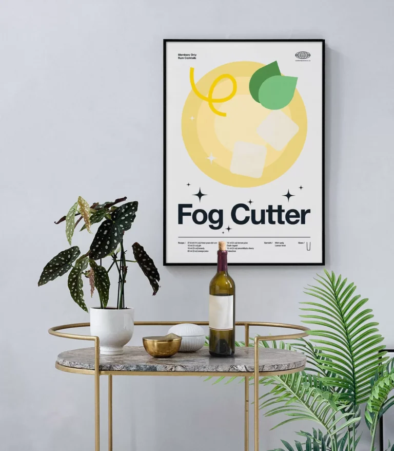Mid-century modern Fog Cutter Cocktail poster