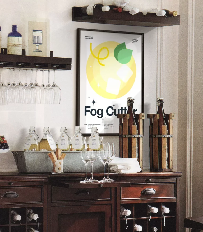 Mid-century modern Fog Cutter Cocktail poster