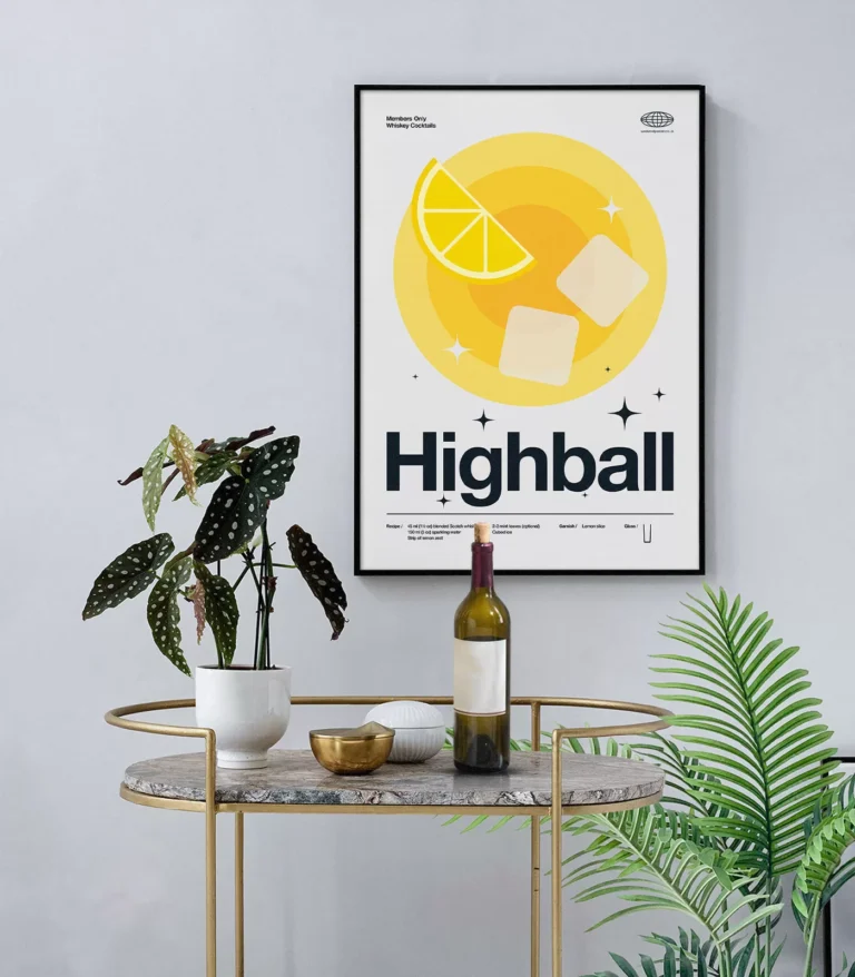 Mid-century modern Highball Cocktail poster