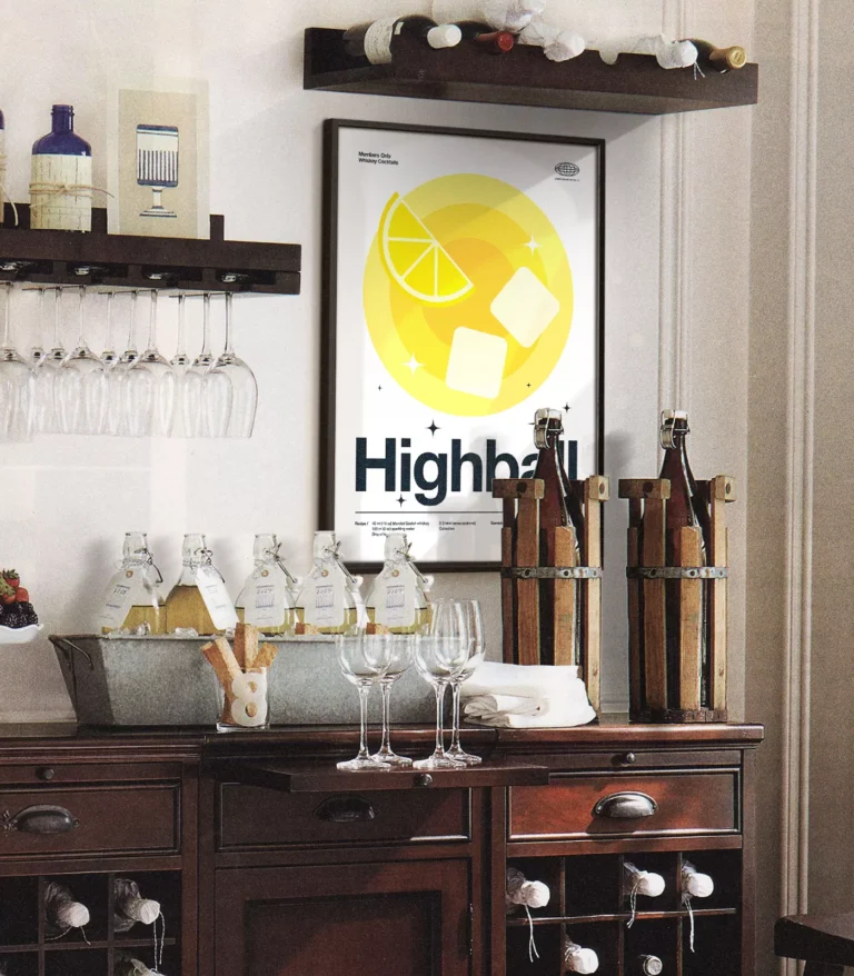 Mid-century modern Highball Cocktail poster
