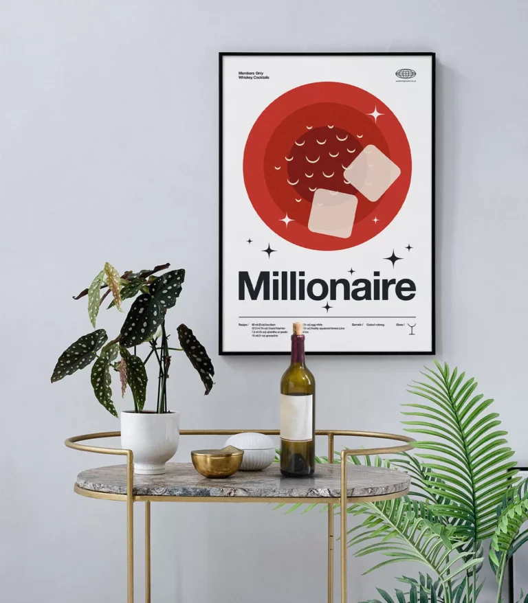 Mid-century modern Millionaire Cocktail poster