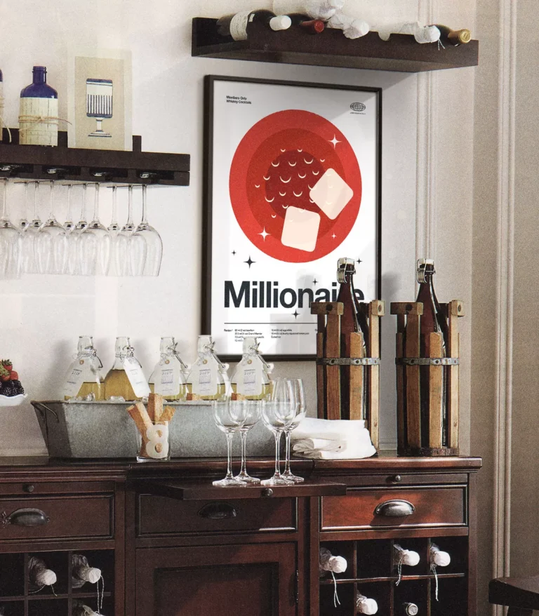 Mid-century modern Millionaire Cocktail poster