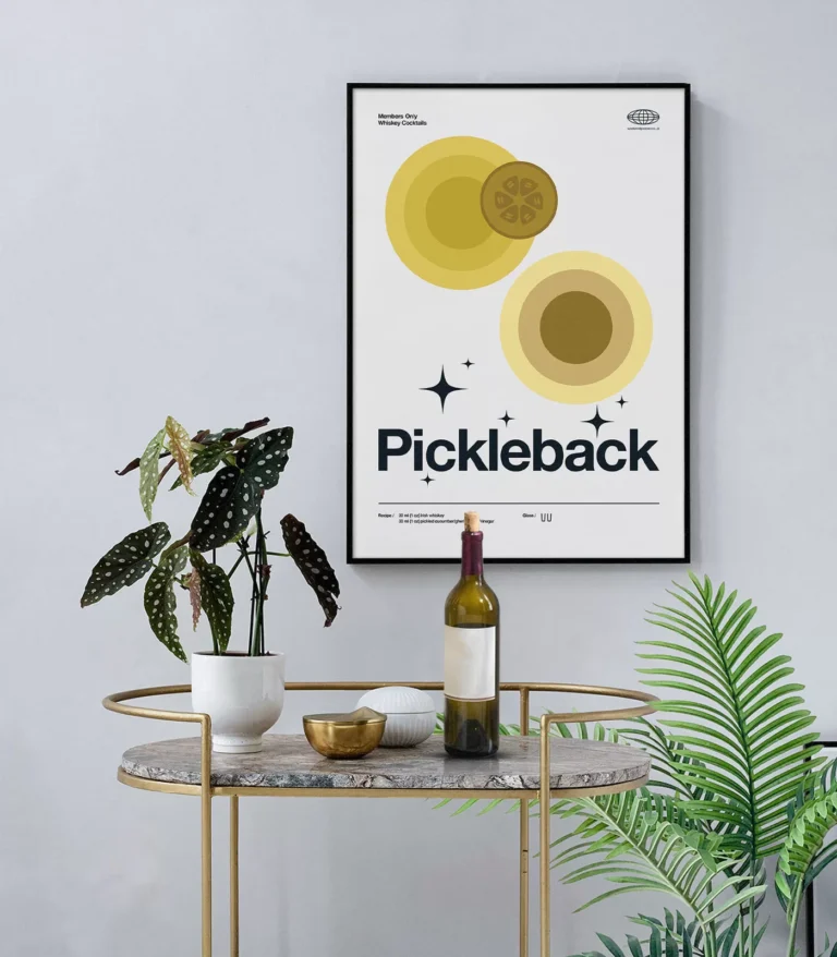 Mid-century modern Pickleback Cocktail poster