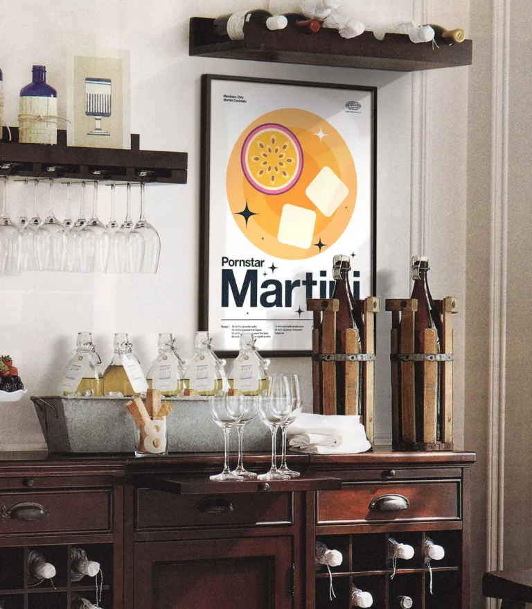 Mid-century modern Pornstar Martini Cocktail poster