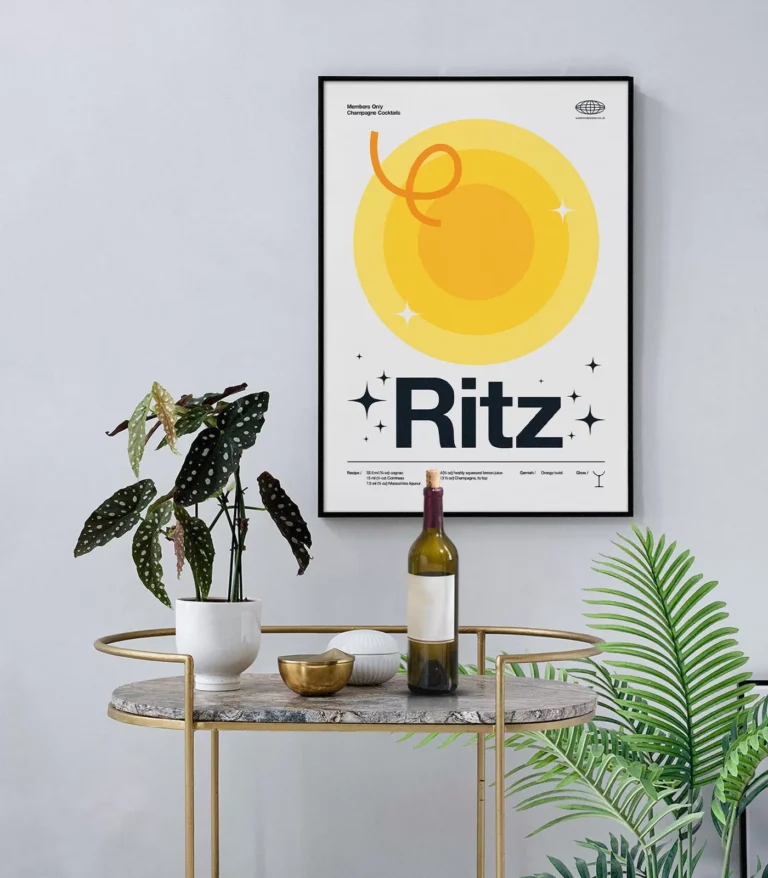Mid-century modern Ritz Cocktail poster