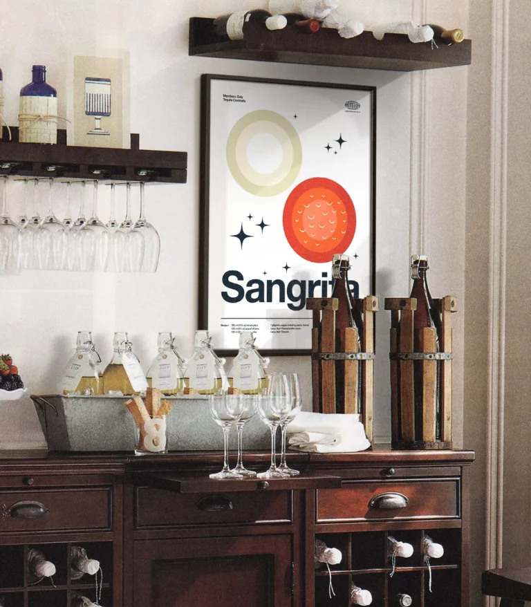 Mid-century modern Sangrita Cocktail poster