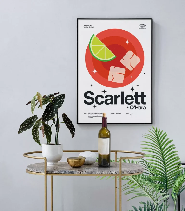 Mid-century modern Scarlett O'Hara Cocktail poster
