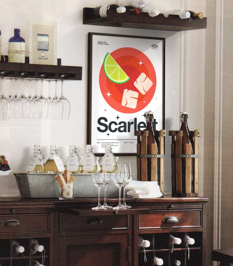 Mid-century modern Scarlett O'Hara Cocktail poster