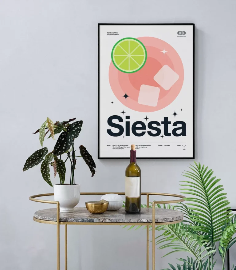 Mid-century modern Siesta Cocktail poster