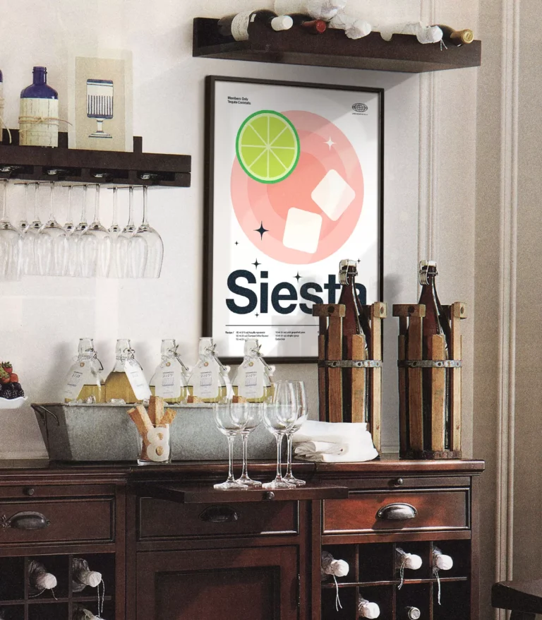 Mid-century modern Siesta Cocktail poster