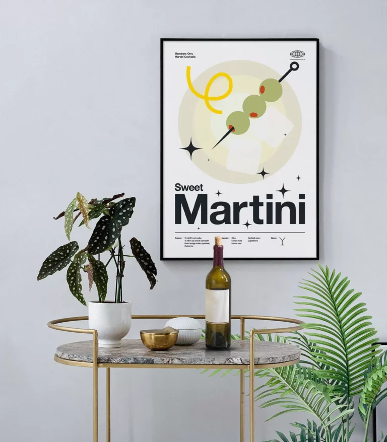 Mid-century modern Sweet Martini Cocktail poster