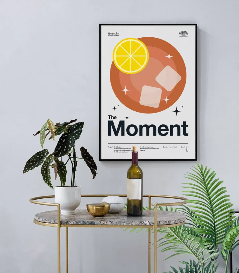 Mid-century modern The Moment Cocktail poster
