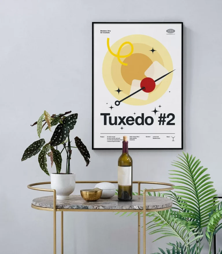 Mid-century modern Tuxedo #2 Cocktail poster