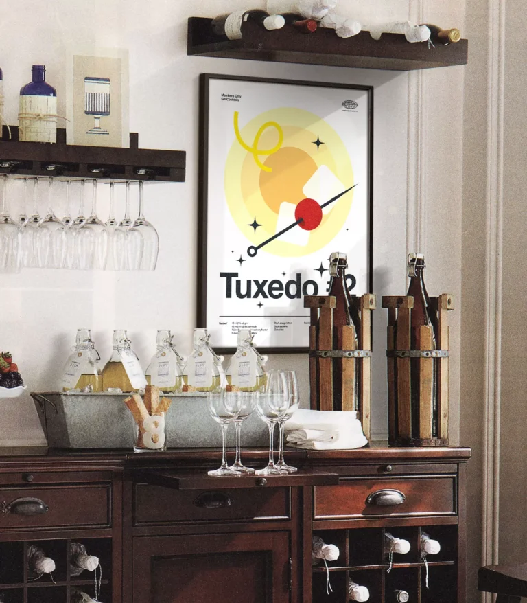 Mid-century modern Tuxedo #2 Cocktail poster