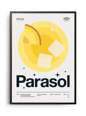 Mid-century modern Parasol Cocktail poster
