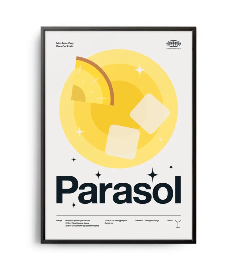 Mid-century modern Parasol Cocktail poster