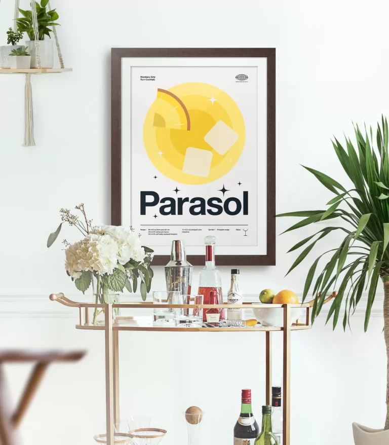 Mid-century modern Parasol Cocktail poster
