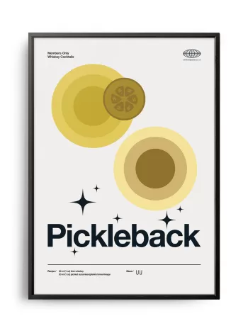 Mid-century modern Pickleback Cocktail poster