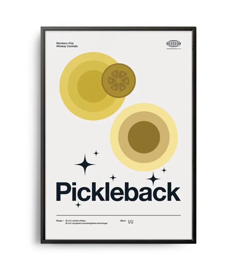 Mid-century modern Pickleback Cocktail poster