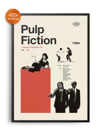 Mid-century modern Pulp Fiction movie poster