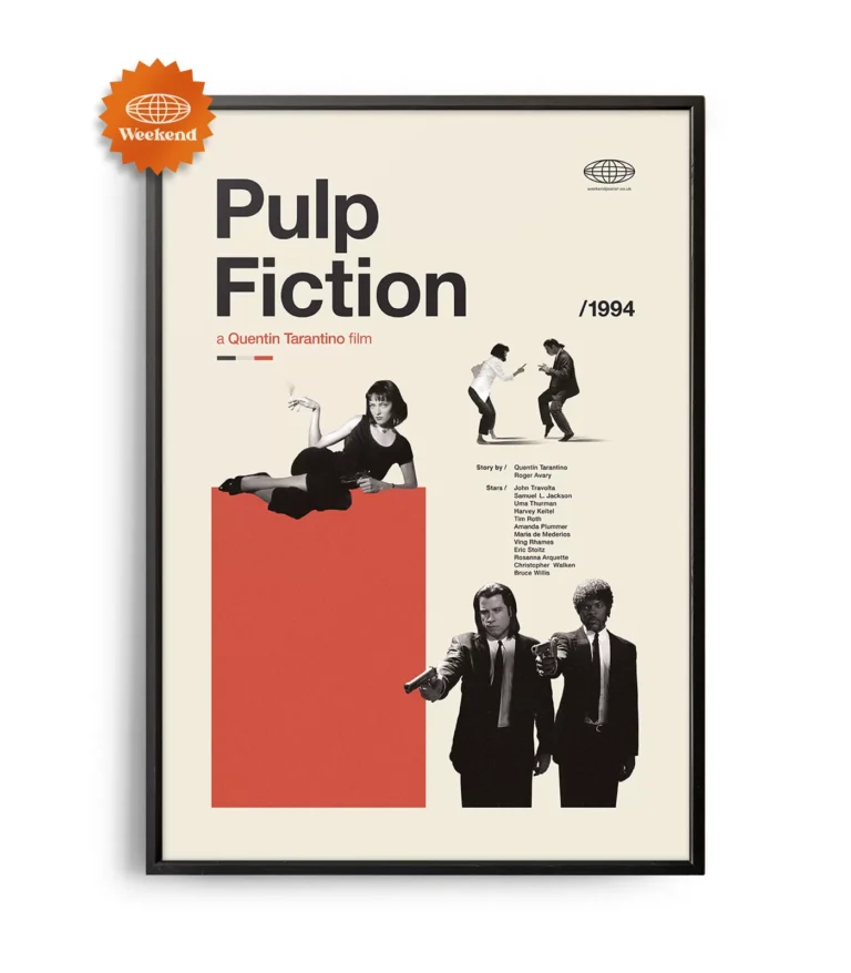 Mid-century modern Pulp Fiction movie poster