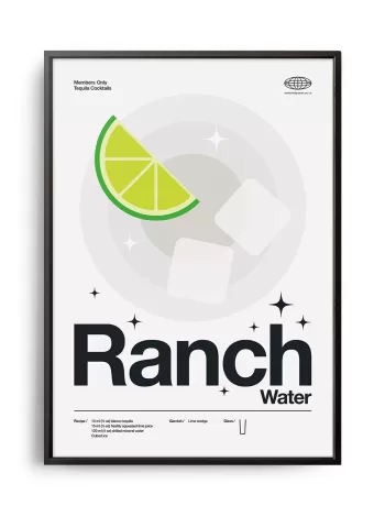 Mid-century modern Frozen Margarita Cocktail poster