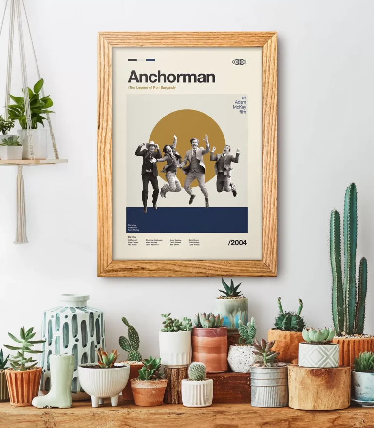 Mid-century modern Anchorman: The Legend of Ron Burgundy movie poster