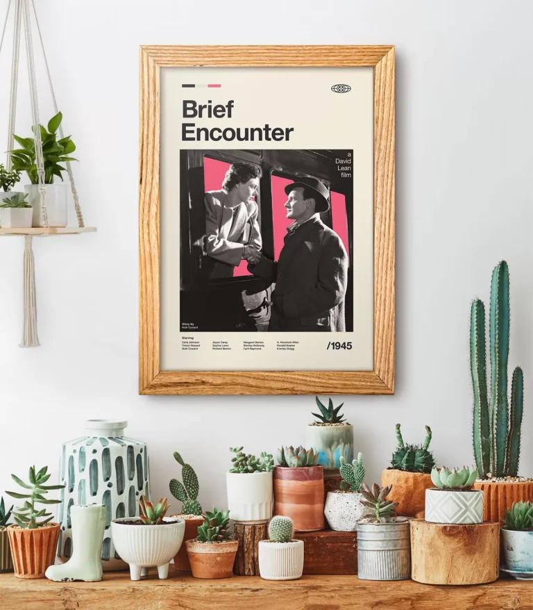 Mid-century modern Brief Encounter movie poster