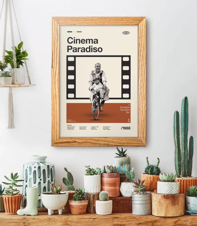 Mid-century modern Cinema Paradiso movie poster