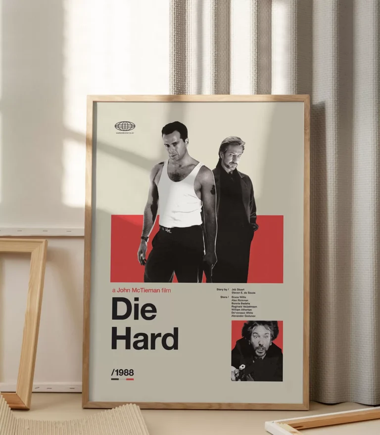 Mid-century modern Die Hard movie poster
