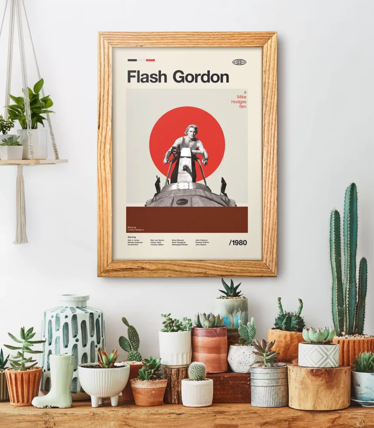 Mid-century modern Flash Gordon movie poster