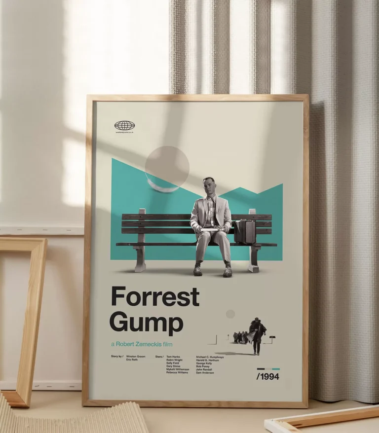 Mid-century modern Forrest Gump movie poster