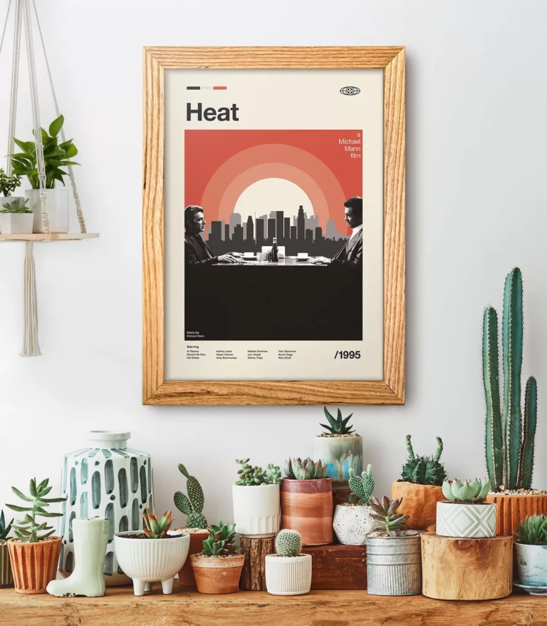 Mid-century modern Heat movie poster
