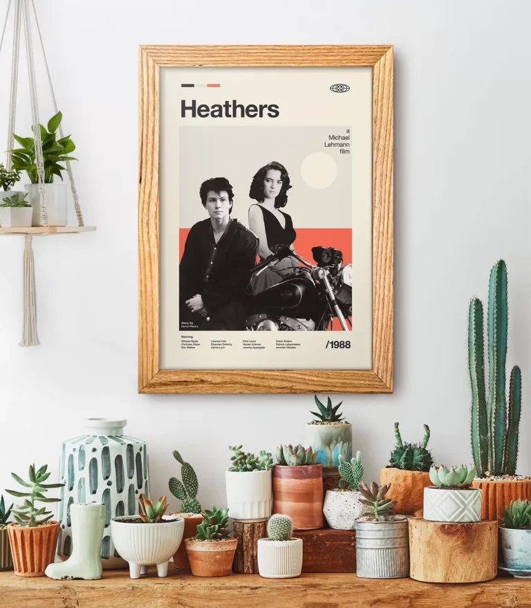 Mid-century modern Heathers movie poster