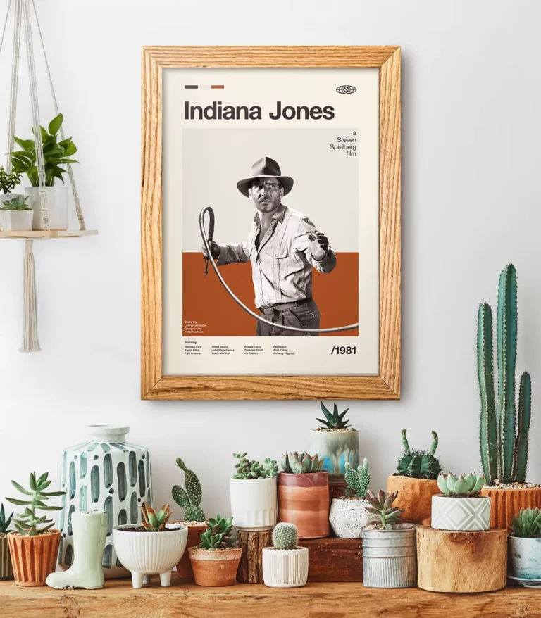 Mid-century modern Indiana Jones movie poster