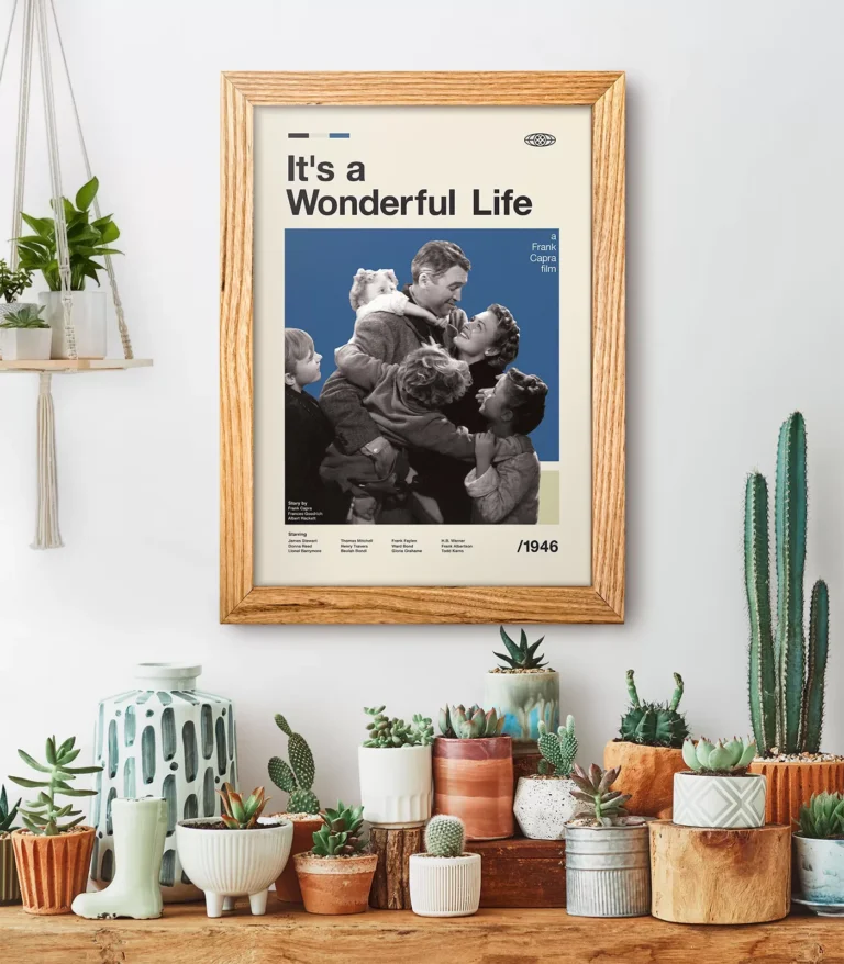 Mid-century modern It's a Wonderful Life movie poster