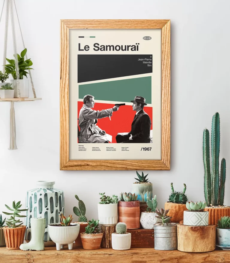 Mid-century modern Le Samouraï movie poster