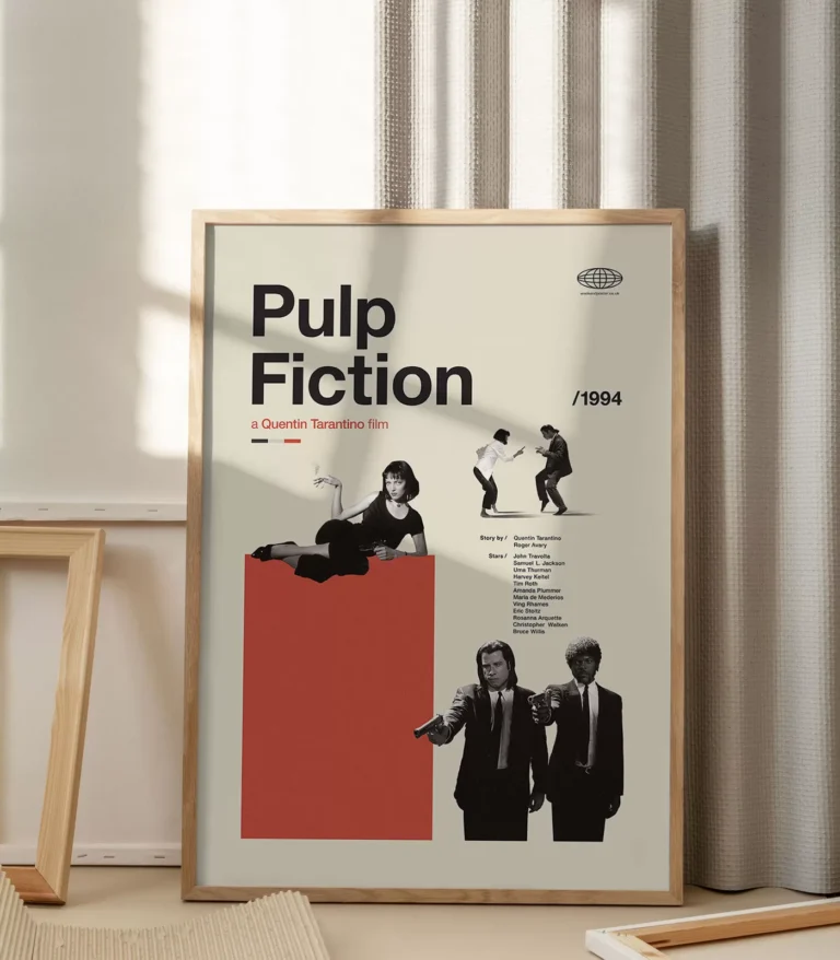 Mid-century modern Pulp Fiction movie poster