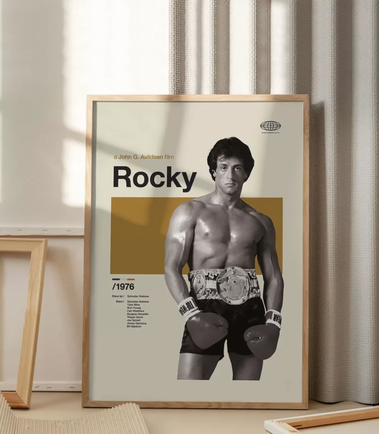 Mid-century modern Rocky movie poster