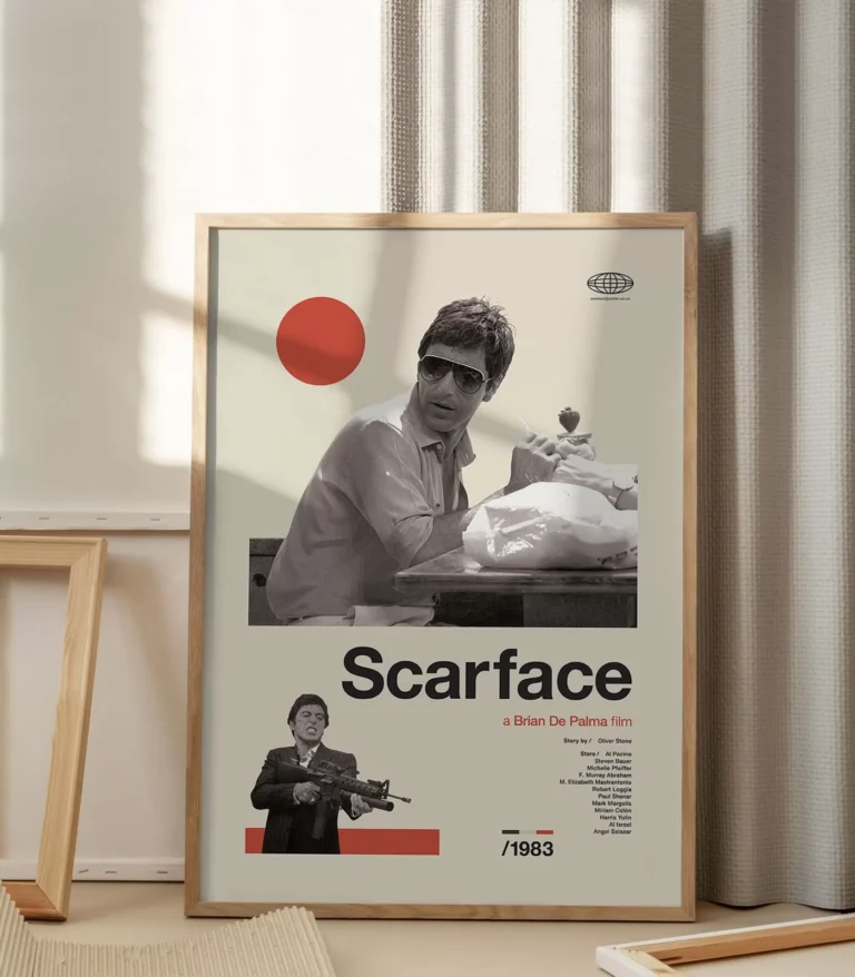 Mid-century modern Scarface movie poster