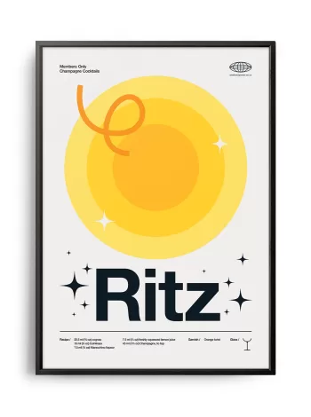 Mid-century modern Ritz Cocktail poster