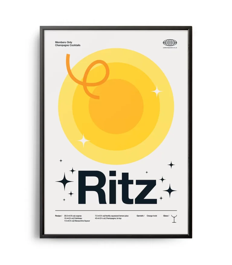 Mid-century modern Ritz Cocktail poster