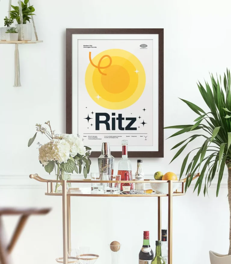 Mid-century modern Ritz Cocktail poster