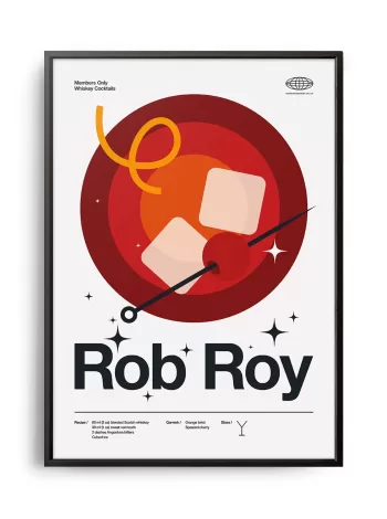 Mid-century modern Rob Roy Cocktail poster