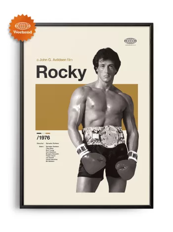 Mid-century modern Rocky movie poster